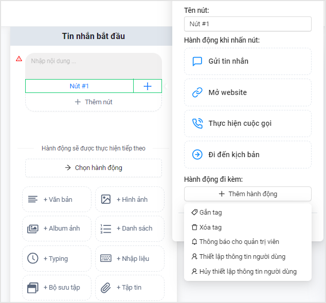 Ví dụ về danh sách tin nhắn