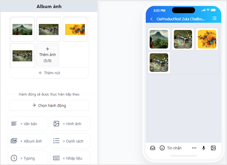 Ví dụ album ảnh
