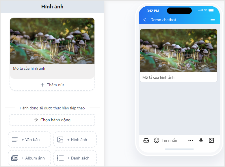Ví dụ tin nhắn hình ảnh