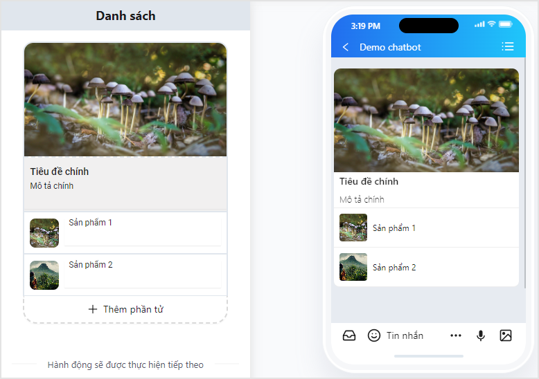 Ví dụ danh sách