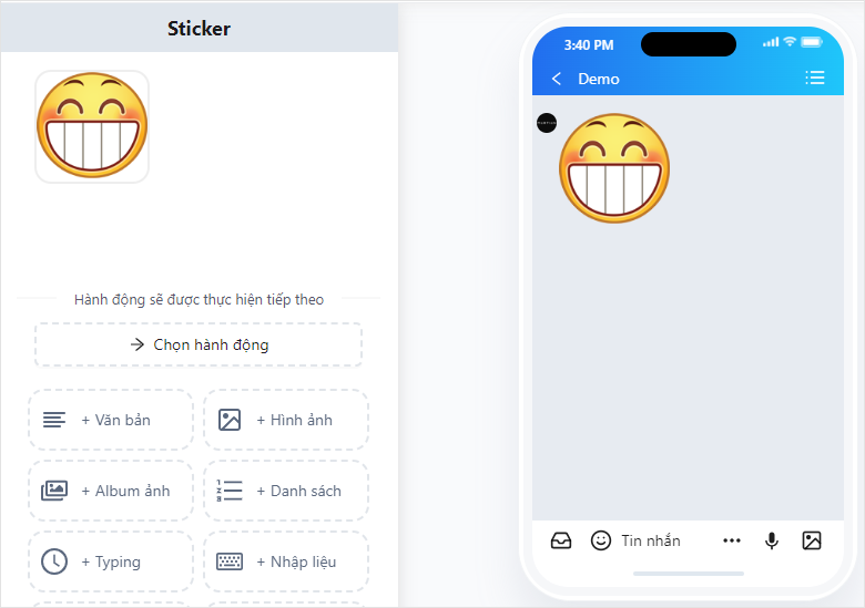 Ví dụ sticker
